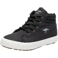 Kangaroos Kavu I High-Top Kinder Sneaker Uni schwarz gefüttert Winterschuhe, Schuhgröße:31 EU