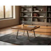 AEA Stilvoller Couchtisch Holz Metall minimalistisch modern