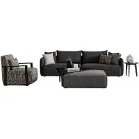 AEA Sofa Set 4+1 Sitzer Moderner Wohnzimmer Couchtisch mit Beistelltisch