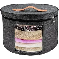 Merkloos Faltbarer Hutkasten mit Deckel – Multifunktionaler Organizer – Dunkelgrau