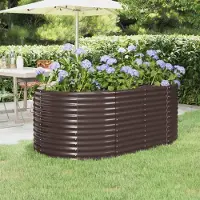 Merkloos Erhöhter Blumenkasten aus pulverbeschichtetem Stahl, 175 x 100 x 68 cm