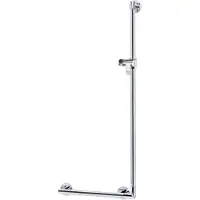 Keuco PLAN Care Winkelgriff mit Brauseschieber, Breite 565mm, Höhe 1265mm, 34906010411, Farbe: Verchromt