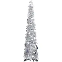 Syfax Künstliche Weihnachtsbäume PET Silver