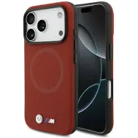 BMW case passend für IPHONE 17 Pro kompatibel mit MagSafe BMHMP17L25PFWSMR (PU FW Metal Logo) red