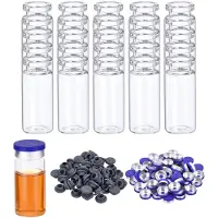 Merkloos Omgoods – 10 ml Glasflaschen – 200 Stück leere Probierflaschen mit Verschlusskappen
