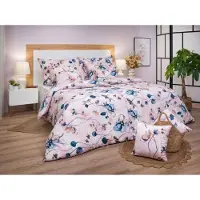 Dadka Leinen Baumwolle Bloom elegance powder 140x200, 70x90 cm