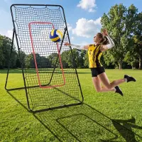 Merkloos Verstellbares Volleyball-Trainingsnetz für Rückwürfe