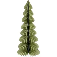 Mica Decorations Papier Weihnachtsbaum - Paper Christmas Tree - H160 x Ø75 cm - Künstlicher Tannenbaum -Mix - Grün/Gold
