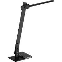 Alco LED Tischleuchte 904-11, 12/25 W, 3000-5000 K, 1100 lm, 3-stufig dimmbar, USB-Ladefunktion, neigbar, Aluminium, schwarz