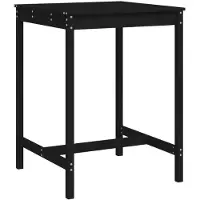 Merkloos Massiver Holztisch für den Garten, schwarz