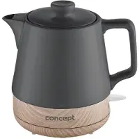 Concept RK0062, 1 l, 1200 W, Anthrazit, Holz, Keramik, Drahtlos