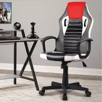 OEM Ergonomischer Gaming-Stuhl, Kunstleder, höhenverstellbar, rot