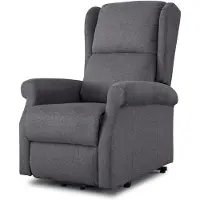 Dripio Elektrischer Relaxsessel Diana mit Sitzerhöhung, Kunstleder, Grau
