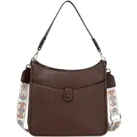 Merkloos Veganer Hobo-Tasche für Damen mit verstellbarem Schultergurt