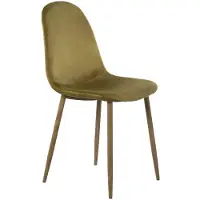 Dripio 4er-Set Stühle, Holz & Metall, gepolstert, grün, 44,5x47x89 cm