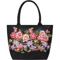 Merkloos Damen Shopper mit Rosenmuster für einen Frischen Look