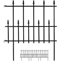 Dripio Metall-Perkhekje 71x247 cm, 4-teilig, Gothic-Design, Schwarz