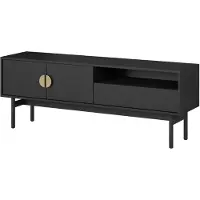 Dripio TV-Kast 154 cm mit Schublade, Schwarz, modernes Design