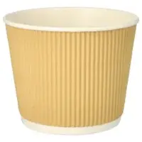Papstar Ripple Wall ToGo-Suppenbecher, Suppenschale aus Pappe mit PLA-Beschichtung, 1 Karton = 20 Packungen à 25 Stück, 998ml