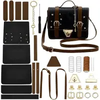 Merkloos DIY Kit für Handgemachte Kunstleder Tasche mit Zubehör