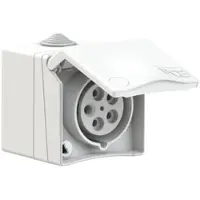 Pce 865-9v CEE-Wandsteckdose (AP) Design 16A 5p 9h IP44 (weiß) 8659v