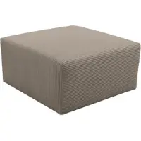 Werk2 Polsterhocker "Zeus-XL Polsterhocker modern und bequem", greige, B:80cm H:41cm T:80cm, 90% Polyester, 10% Nylon, Hocker, Polsterhocker, Curvy Trend Hocker mit urbaner Optik