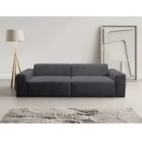 Werk2 Sofa "Zeus urbanes Curvy Design, 3-Sitzer, Big-Sofa, bequem und elegant", anthrazit, B:256cm H:70cm T:105cm, 100% Polyester, Sofas, Sofa, Curvy Trend 3-Sitzer mit urbaner Optik