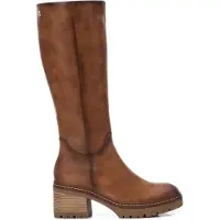 Xti für Damen. 14336703-CAMEL Stiefel 143367 Braun (41), 5 bis 8 cm, Reißverschluss, Lässig