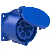 Pce 327-9v CEE-Anbausteckdose (70x70mm) 32A 7p 9h IP44/IP54 3279v