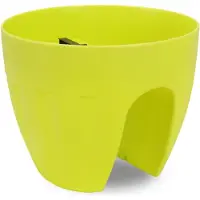 Goliat Blumentopf zum Aufhängen an einem Geländer, wetterfest, grün.