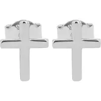 Adelia´s Paar Ohrstecker "Ohrringe – Ohrstecker Kreuz aus 925 Silber" Ideal als Geschenk – dezent und elegant