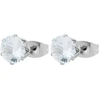 Adelia´s Paar Ohrstecker "Ohrringe – Ohrstecker aus Edelstahl mit Zirkonia" Ideal zum Verschenken – schlicht und stilvoll