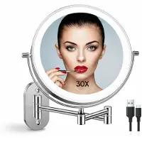 KLK InAndOutdoorMatch - Make-up-Spiegel - Oplaadbaar - 360° drehbar