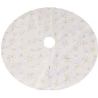 Merkloos Omgoods - Weihnachtbaumdecke aus Fleece mit Schneeflockenmuster, 120 cm