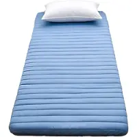 Dripio Futonmatratze 5 cm, weich, 80x190 cm, blau, zusammenrollbar
