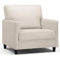 OEM Relaxsessel mit Armlehnen, Leinen, Weiß, belastbar bis 150 kg