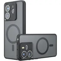 Techsuit – PureFrost MagSafe matte Hülle für Xiaomi Redmi Note 14 4G (Standard) – schwarz
