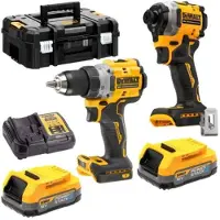 DeWalt Akku-Combo-Set DCK2051E2T 18V mit DCD800, DCF850, 2x 1,7Ah POWERSTACK
