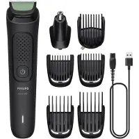 Philips All-in-One Trimmer 3000 Series MG3930/15 7-in-1-Trimmer, Schwarz, 0,5 mm, 1,6 cm, 1 mm, Universal, Gesicht, Kopf, Nase, Ohr