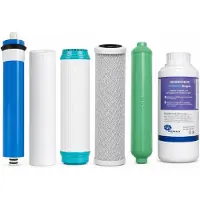 Dripio Osmosefilter-Set: 50 GPD-Membran, 3 Filter, Nachfilter, Sanitizer