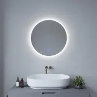 OEM LED-Badspiegel 60 cm rund, dimmbar, Touch, Anti-Beschlag, IP44