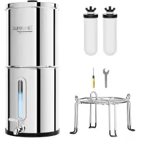Dripio Schwerkraftwasserfilter 8,5 l, Edelstahl, freistehend