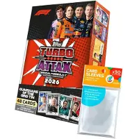 Topps Bundle mit Turbo Attax Formel 1 2026 - 1 Mega Tin (Guardians of the Grid) + exklusive collect-it Hüllen