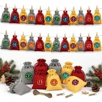 Dripio Adventskalender 24 Jutebeutel 13x18 cm inkl. Kordel