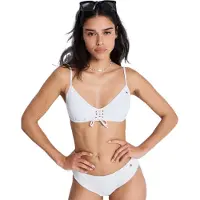 Roxy Bandeau-Bikini-Top "Island Bralette", Damen, Gr. S, weiß (coconut milk), Obermaterial: 87% Nylon, 13% Elasthan., Bikini-Oberteile Bandeau-Bikini-Top