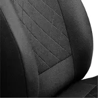 Markenlos Sitzbezüge für KIA CEE'D - 1 Set - Farbe Premium Schwarz mit Karomuster