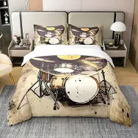 OEM Bettbezug-Set Drum-Set 100% Baumwolle 200x200 cm + Kissenbezug 48x48 cm