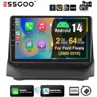 Insta24 Autoradio 9 Zoll Android 15 für Ford Fiesta MK6 2009-2013 mit Apple Carplay Android Auto GPS Navigation Touchscreen 2 DIN Doppel DIN Bluetooth WLAN RDS 64