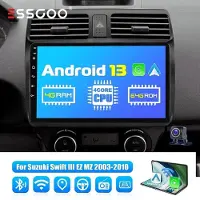 Insta24 Autoradio 10 Zoll Android 13 Carplay Android Auto GPS Navigation für Suzuki Swift III 2005-2014 IPS Touchscreen 4GB RAM 64GB Speicher 2 DIN Bluetooth WiFi