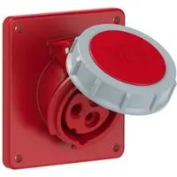 Pce 4132-9tt CEE-Anbausteckdose schräg (92x100mm) 16A 3p 9h IP67 TT 41329tt